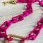 Magenta Link Pave Carabiner