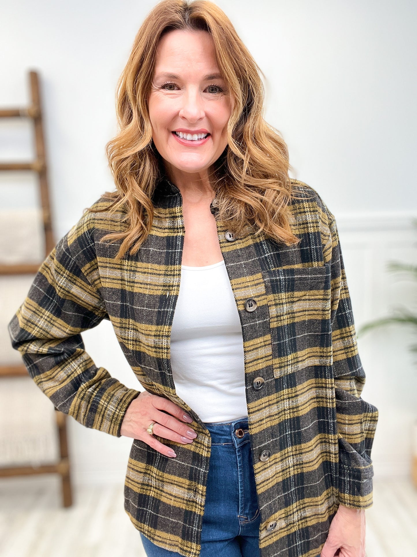 BLACK FRIDAY!!! Into the Woods Oversized Plaid Top