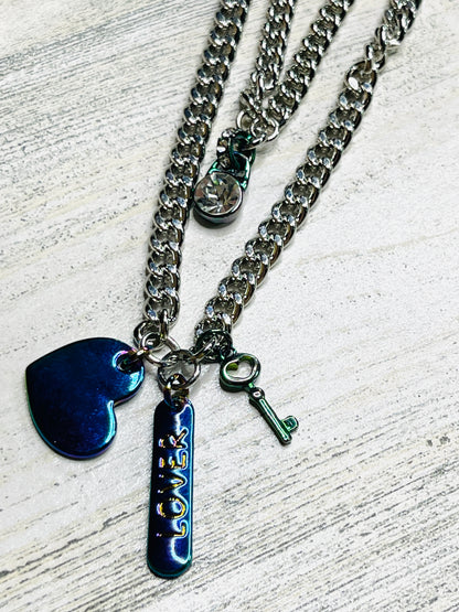 Silver Double Layer Aurora Necklace