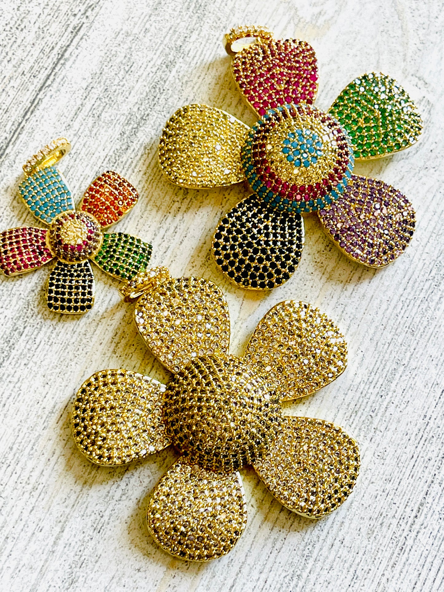 Micro Pave Flower Collection Charms - MYON