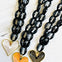 Enamel Chain with Heart 70's Pendant Necklace