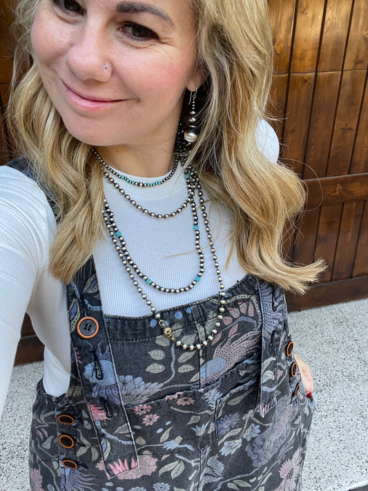 WASHED DENIM LOOSE FIT OVERALLS