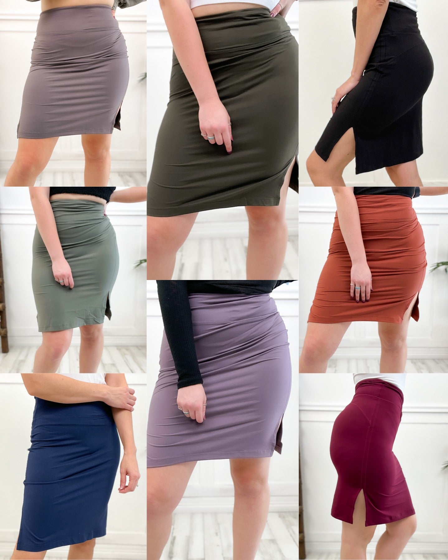 Only $12.99!! High Waist Pencil Skirt with Side Slit