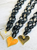 Enamel Chain with Heart 70's Pendant Necklace