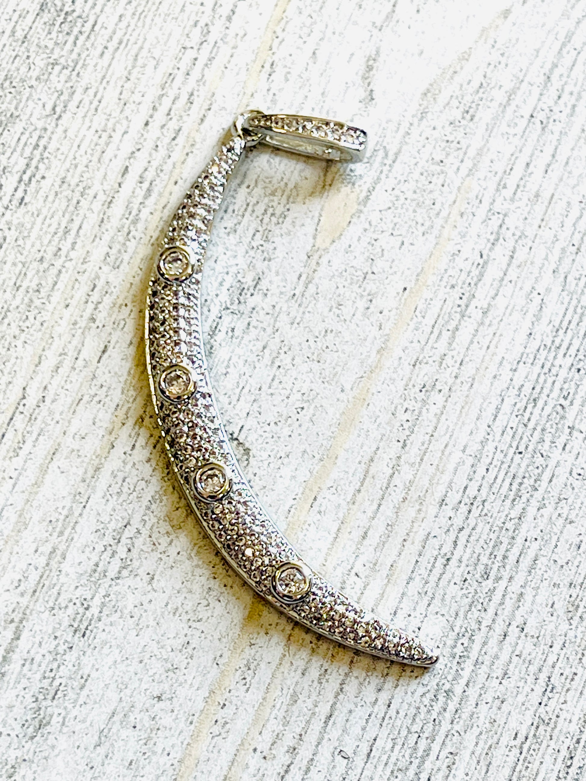 Silver Micro Pave Moon & Star Charm - MYON