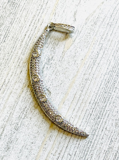Silver Micro Pave Moon & Star Charm - MYON
