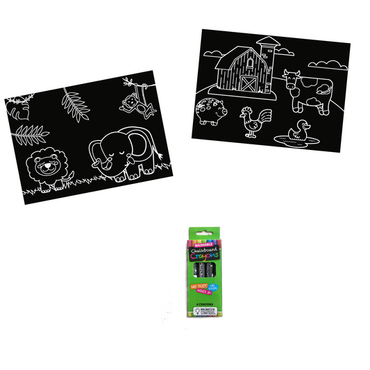 Chalkboard MiniMats Farm & Jungle Set