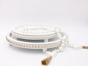 41" Blessing Beads, White Hearts